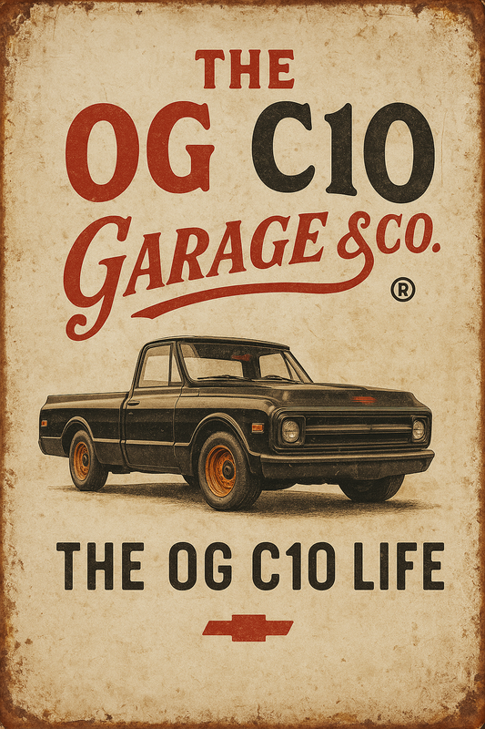 OG C10 Metal Garage Sign – The OG Life (Vertical Design)