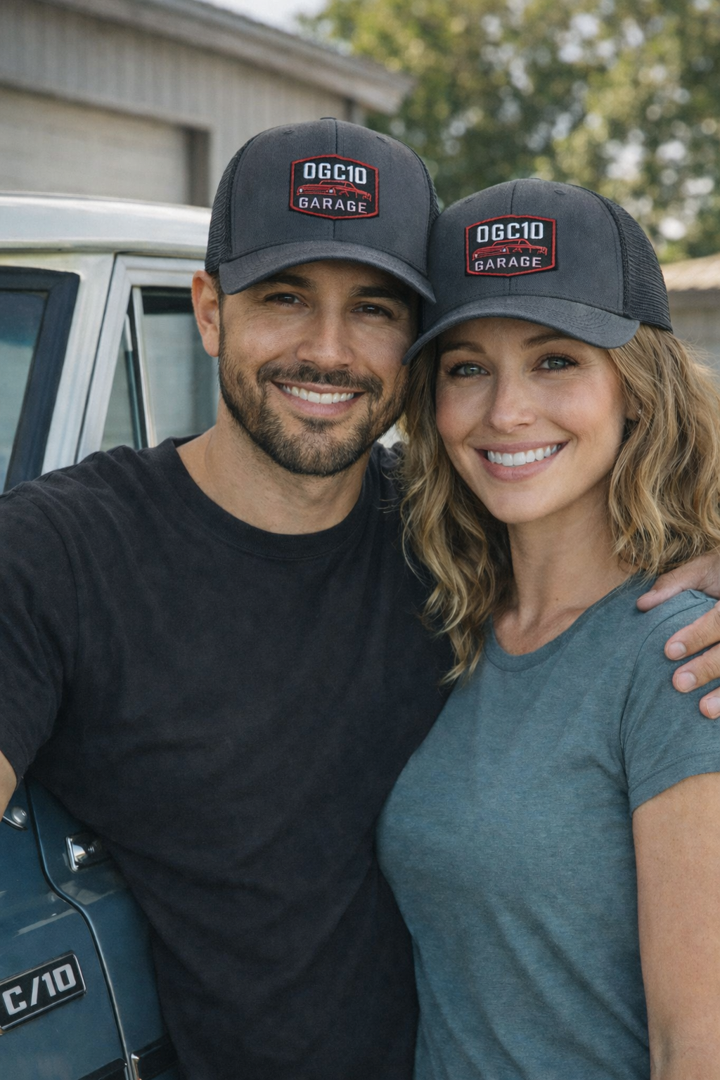 OGC10 Garage Shield Logo Embroidered Trucker Hat